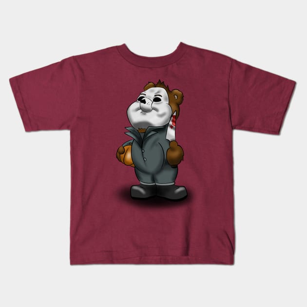 Beware the bear-Michael Myers Kids T-Shirt by Danispolez_illustrations